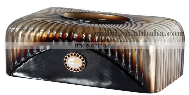 2014 white NEW Design acrylic Resin tissue box for home office decor