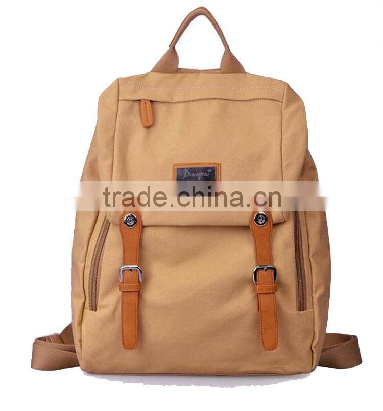 fashion korean style huge volume waterproof younger blue canvas backpacks