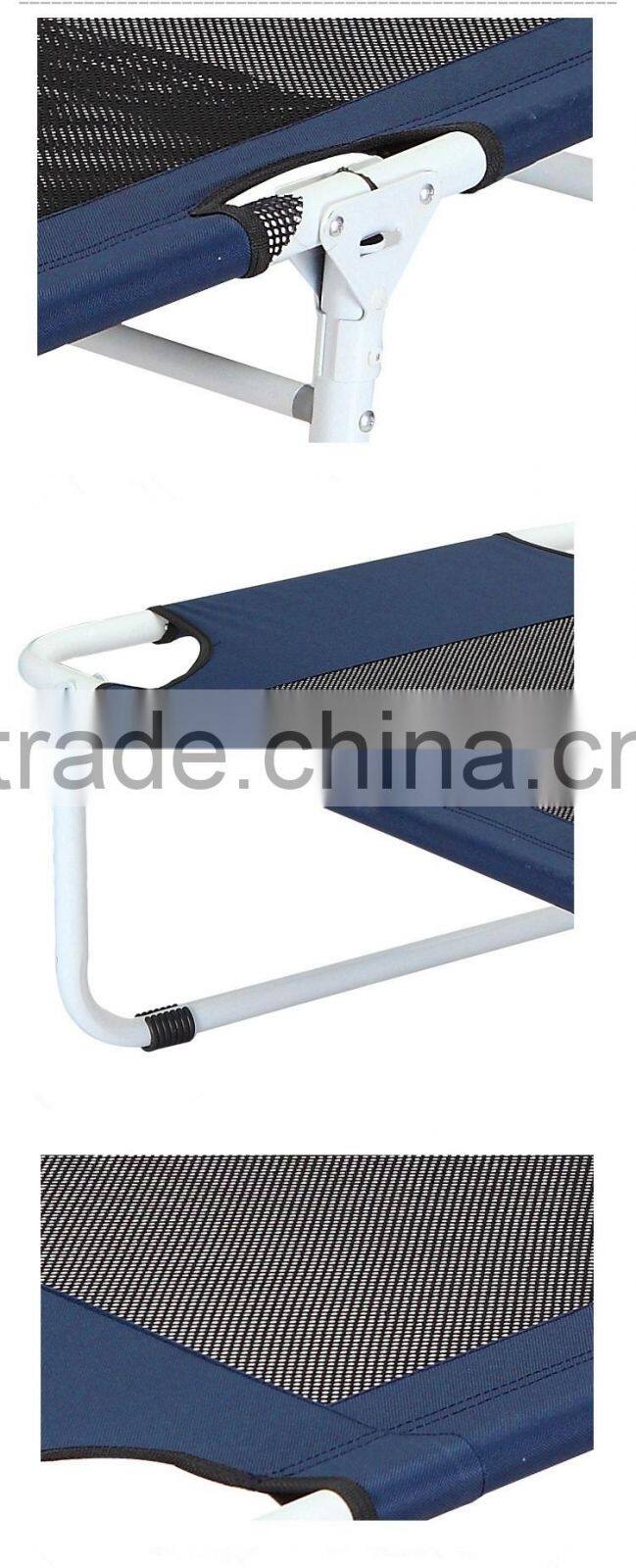Outdoor portable metal folding beach bed