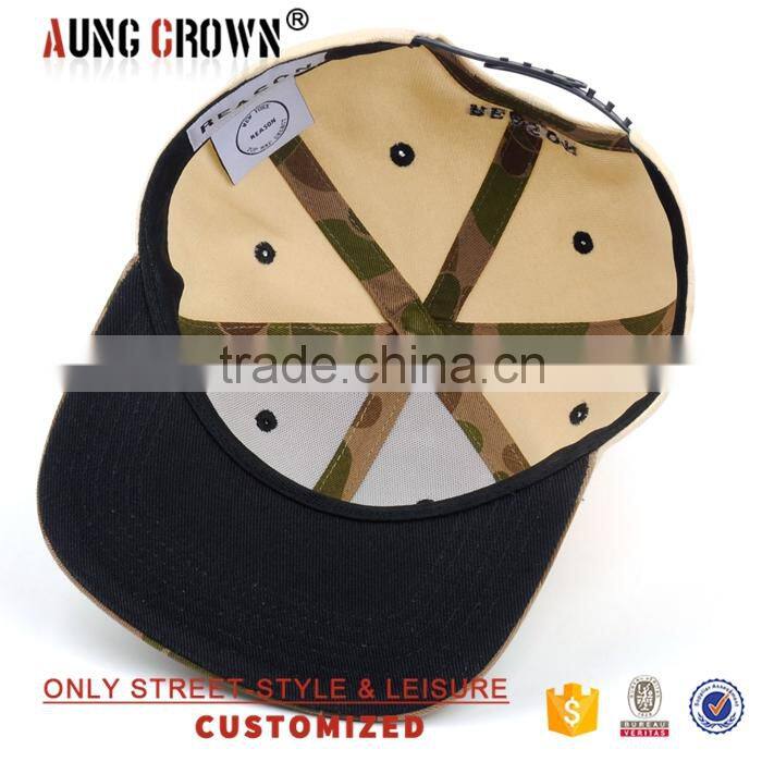 new design style 6 panel leather patch snapback hats