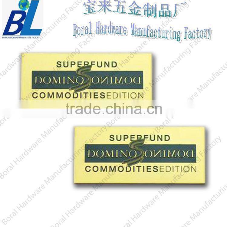 Custom gold fashion decorative metal nameplates