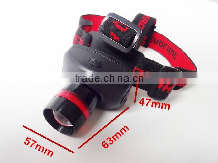 Onlystar GS-6000 hot sale CRE R3 led high powerful waterproof headlight zoomable led headlamp