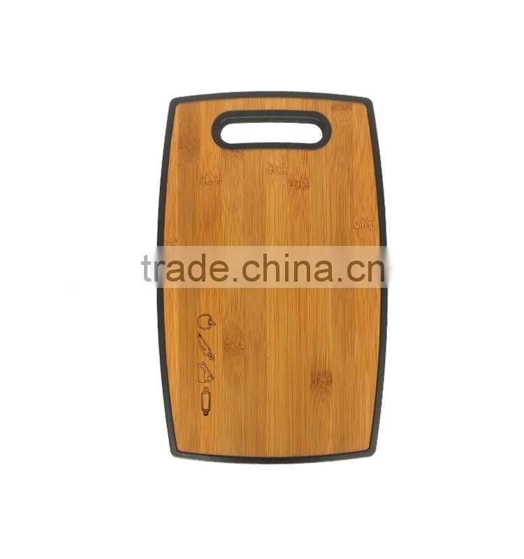 2016 new product 2 in 1 bamboo chopping board set for baby