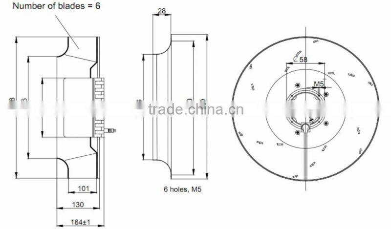 310mm high flow 1910m3/h fan for electrical cabinet