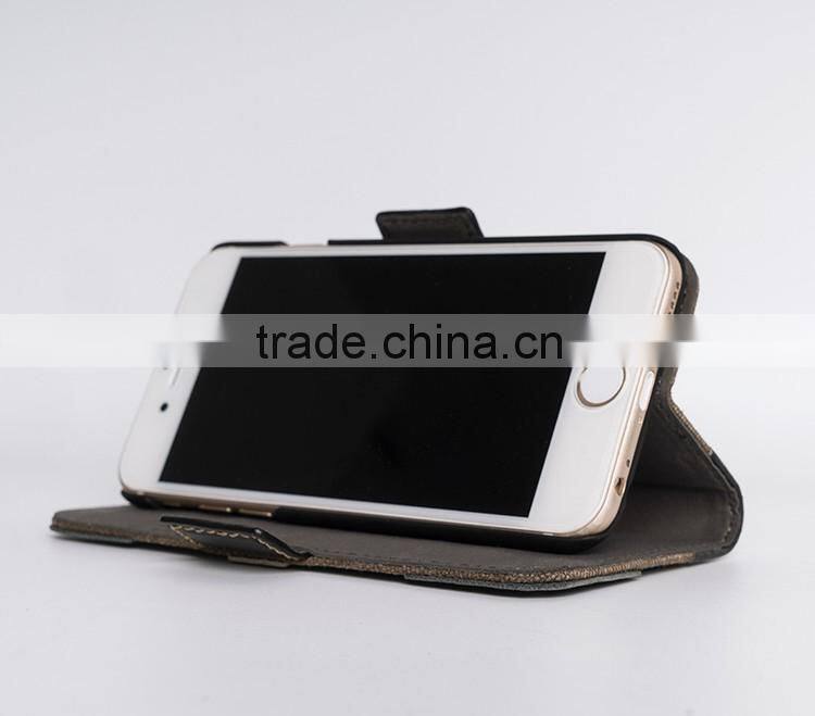 Flip pc+leather case money clip wallet cases for iphone6 6s