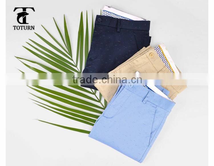 New korean style cool half design cotton pattern man trousers mens Slim Fit short Pants