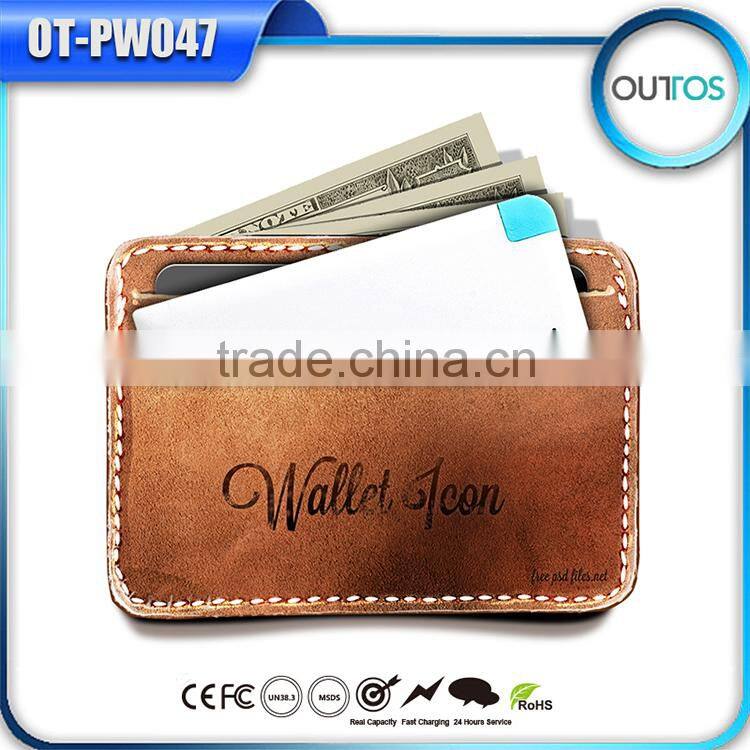 Credit card size power bank for gift