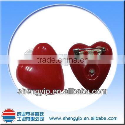 heart-shaped flashing badges the surface and the back