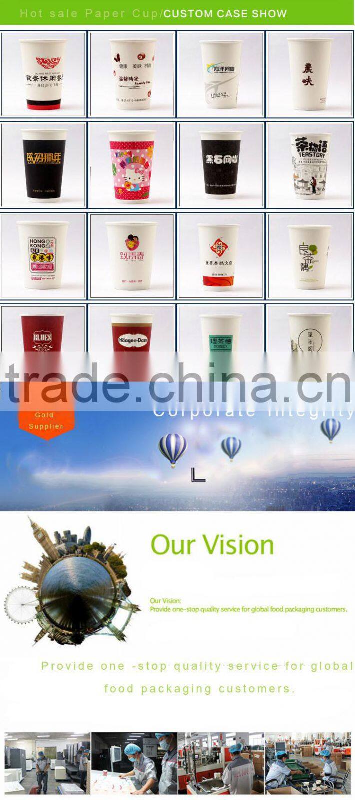 Wholesales single wall disposable insulating cup cake paper cup