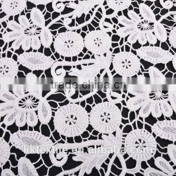 2014 New Fashion 100%Cotton african water soluble chemical lace For Fashion Apparel