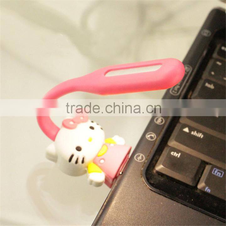 Portable USB LED Light Bendable Mini Lamp Cartoon cute styel USB Port PC Power Bank Partner Computer Tablet PC