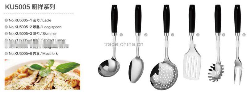 Stainless steel kitchen set with Plastic handle KU5005