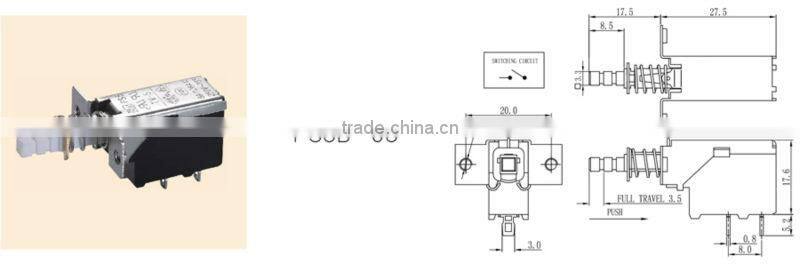 Power pushbutton switch &TV-5 push switch