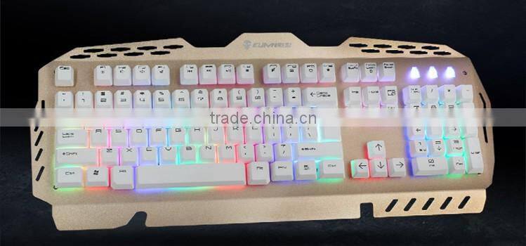 2016 A-bomb waterproof LED mechanical keyboard with metal material and ABS