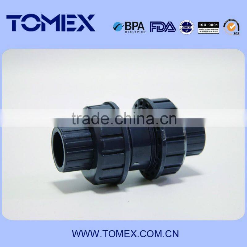 Free sample grey color swing PVC check valve PN 16 for supply water