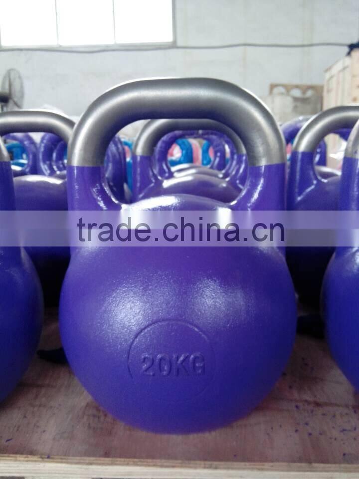 Top grade precesion casting competition kettlebell with stainless steel handle