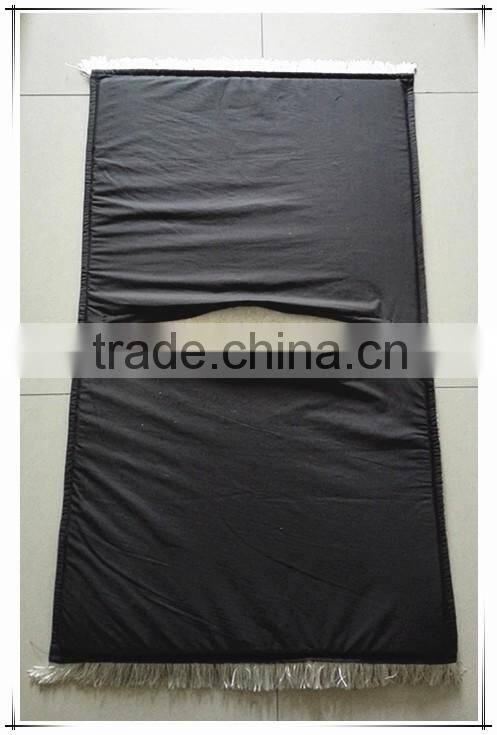 High quality jacquard muslim prayer mat with foam backing and zipper