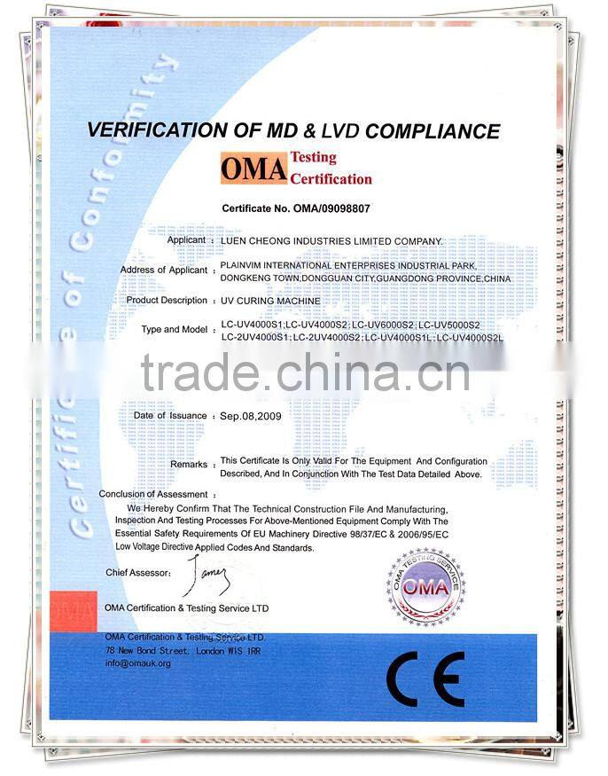 Alibaba express UV curing machine for screen printing/ UV dryer TM-300UVF