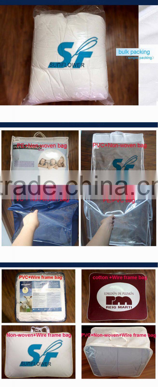 Antibacterial Anti-mite fabric down feather bed comforter