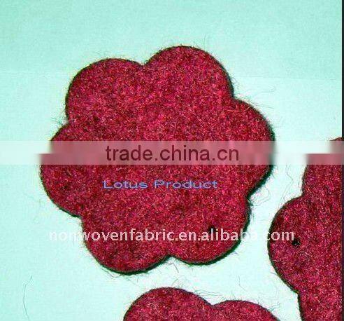 Needle punched nonwoven fabric for ornament