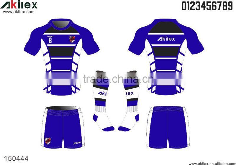 sublimation polyester rugby shirt Rugby suits / rugby shirt