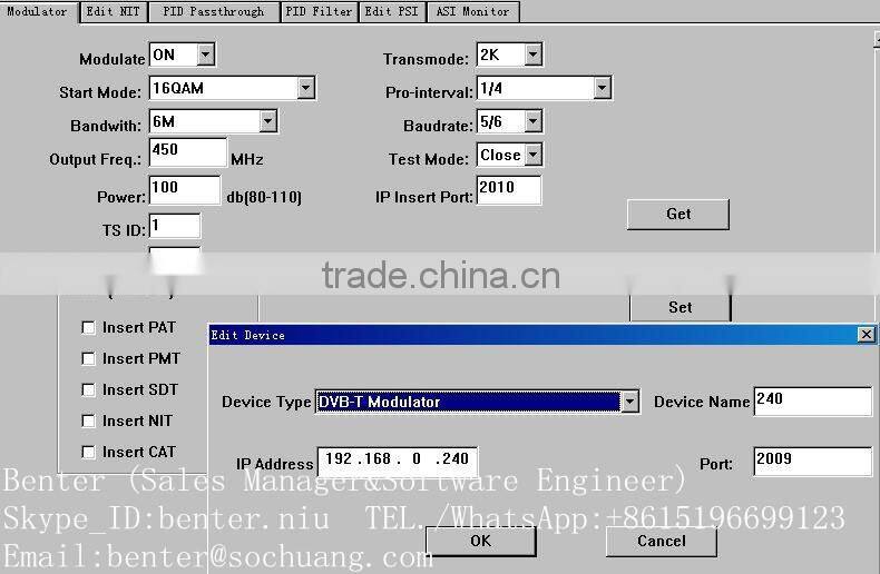 dvb-t dvbt modulator (ASI IN,DVB-T RF out)