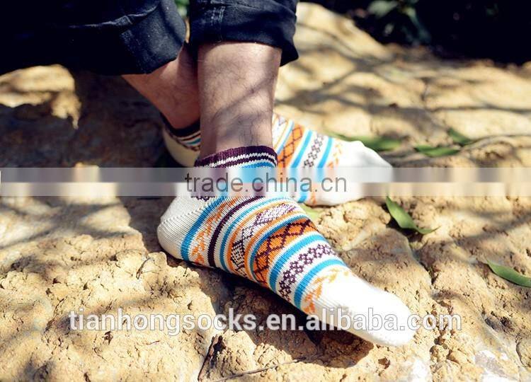 National wind hot selling retro striped thick lines men boy boat socks wholesale