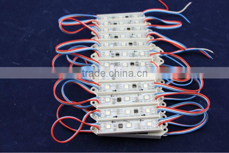 ip67 12v 3leds/module 20pcs/string rectangle 75*15mm full color ws2811 LED Pixels module