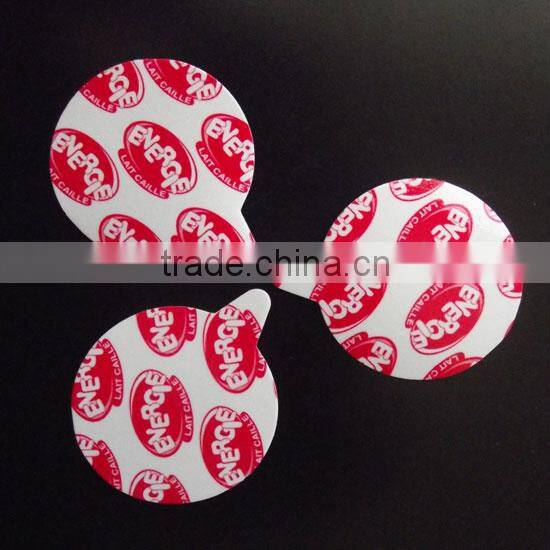 aluminum foil heat induction plastic sealing liner with peelable ear