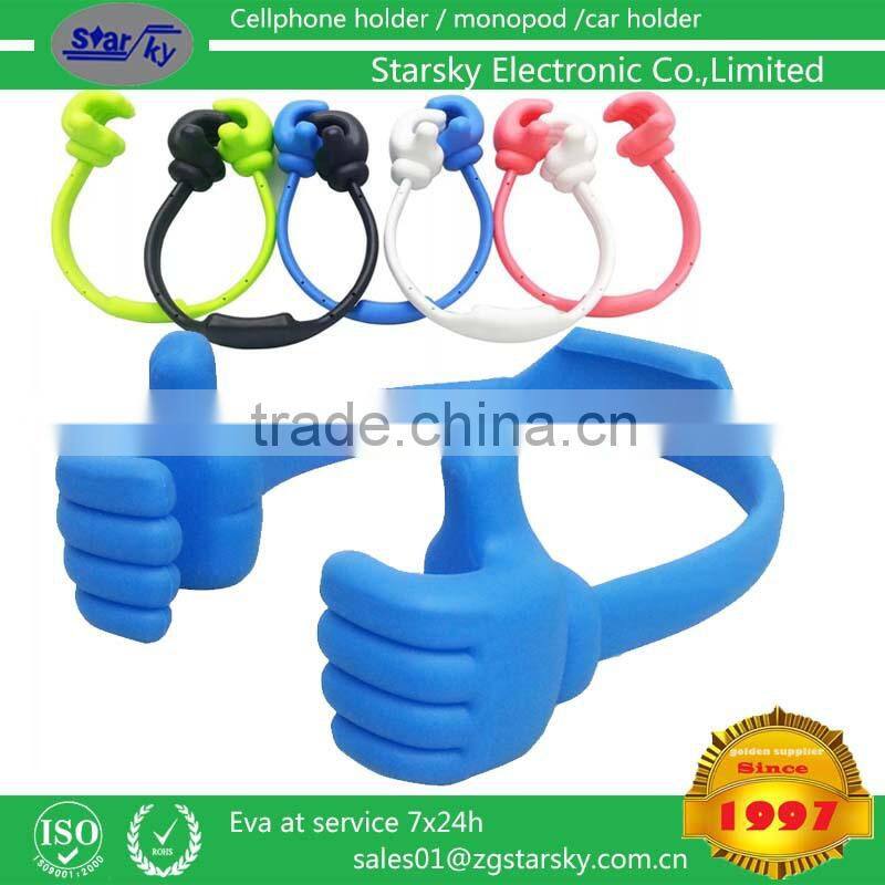 The Thumb Design Mini Plastic Ok Universal Portable Stand Holder smart cell phone Mount For Mobile phone