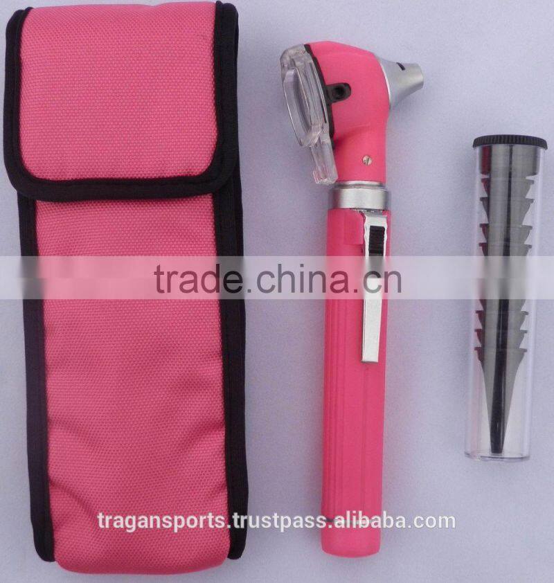 Professional Black Color Mini Fiber Optic Otoscope / Fiber Mini Otoscope / Fiber optic Opthalmoscope & Otoscope Diagnostic Sets