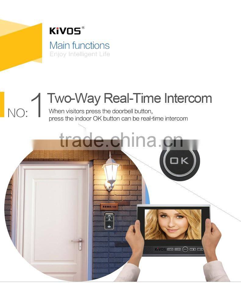 2.4g Wireless home security video door phone handset villa kit