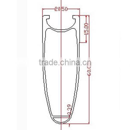 CarbonBikeKits carbon fiber bicycle road bike rim size 20.5mm 60mm deep clincher