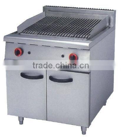 Gas Lava Rock Grill With Cabinet