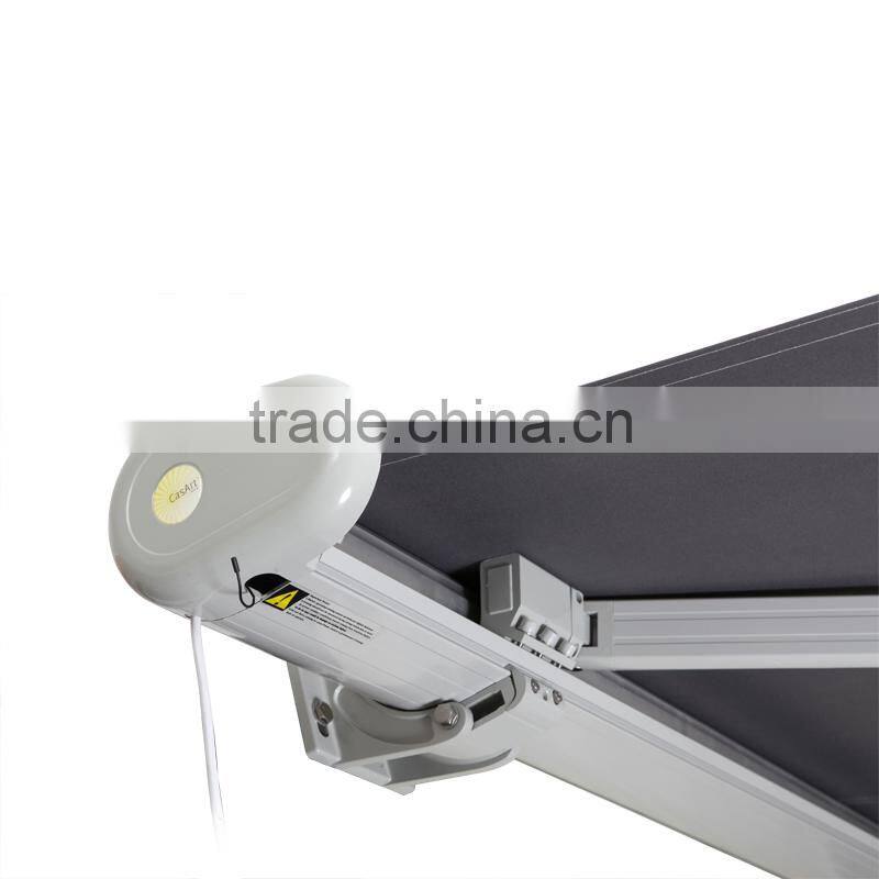 4.5m*2.5m-LED Retractable Full Cassette Folding arm Awning
