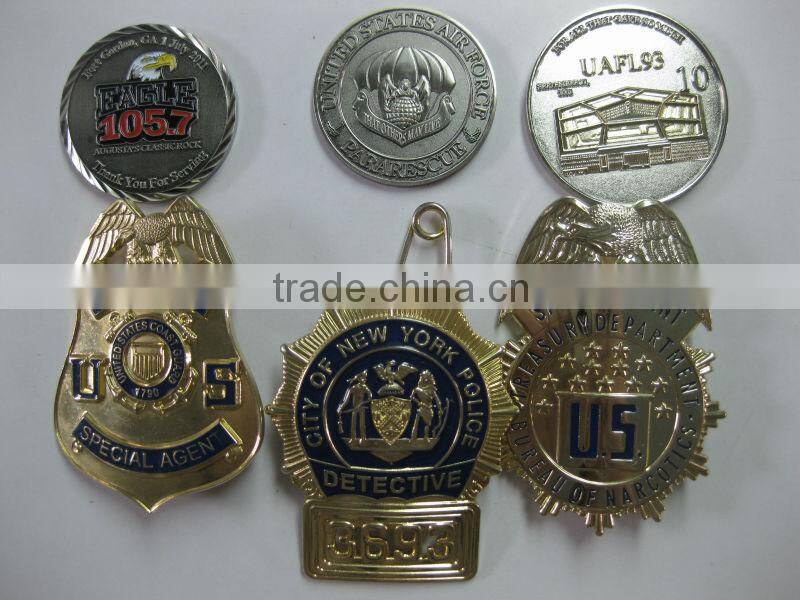 High quality cutout red cross lapel pin