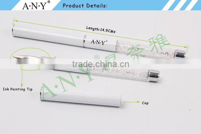 ANY Nail Art Clay Sculpture Metal Handle Triangle Nylon Hair Nail Att 3D Sculpture Brush Nail Design