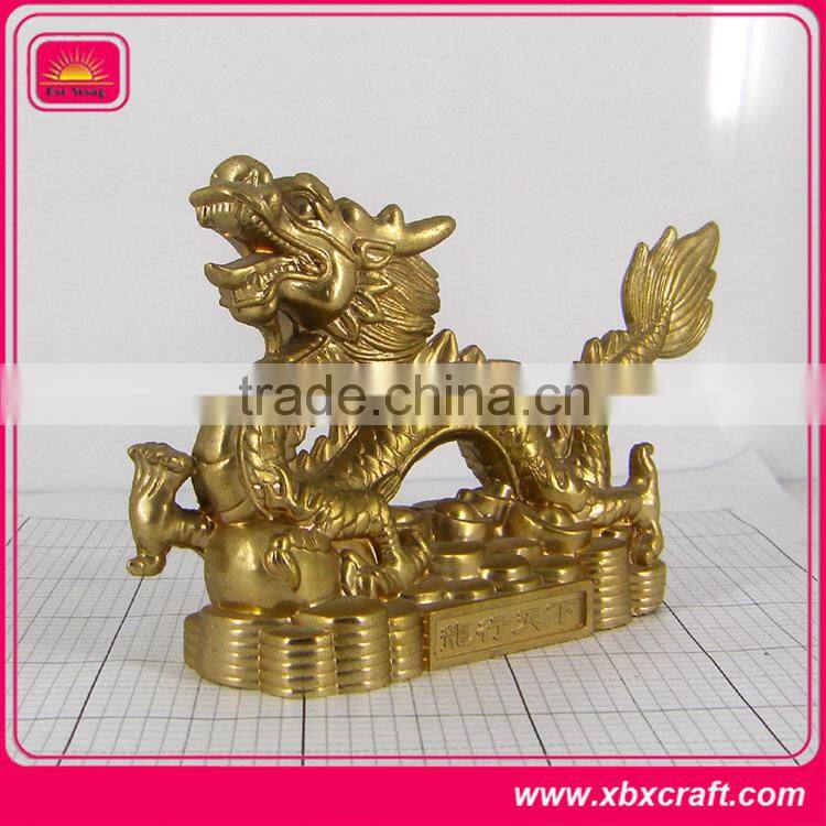 3D metal black lion figurine/metal animal figurine with nickle plated