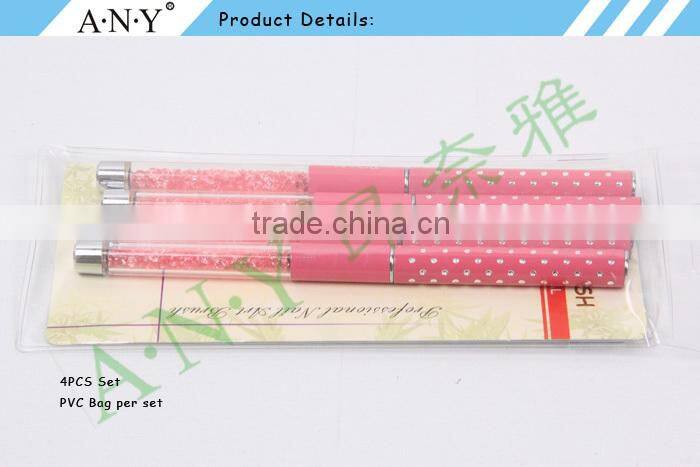 ANY Nail Art Beauty Design UV Gel Nails Building Rhinestone Pink Nail Brush Pennelli