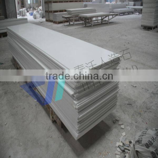 Supply engineered stone solid surface material / white acrylic stone