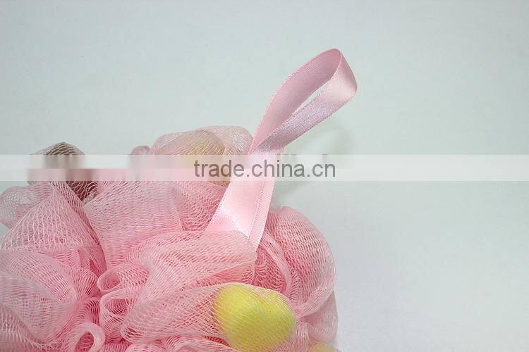Baby mesh sponge,pink bath sponge loofah for shower
