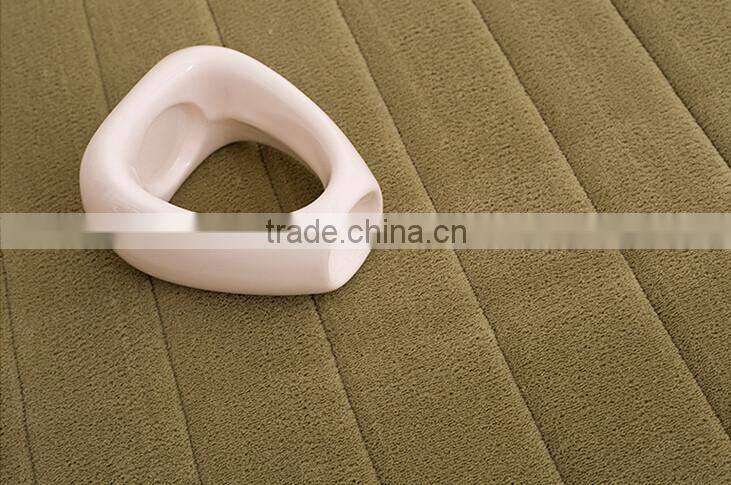 Army green soft 100% polyester coral velvet fashion area rugs