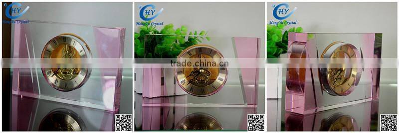 crystal glass time clock parts insert