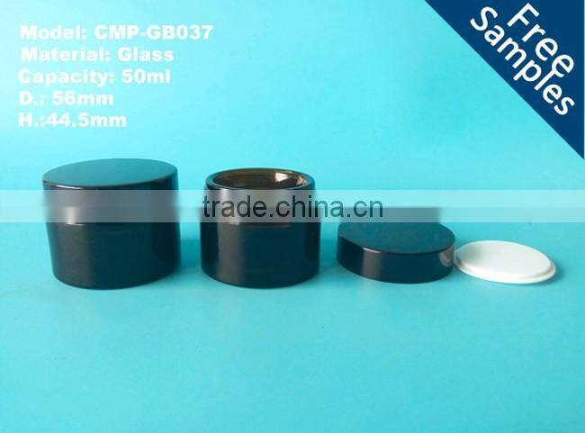 empty 50g Amber Glass Jar