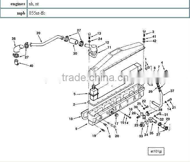 217933 tube, water transfer NT855 marine