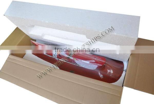 FERRARI HYDROPLANE MODEL, LUXURY ITALIAN SPEED BOAT - MODEL SHIP HANDMADE
