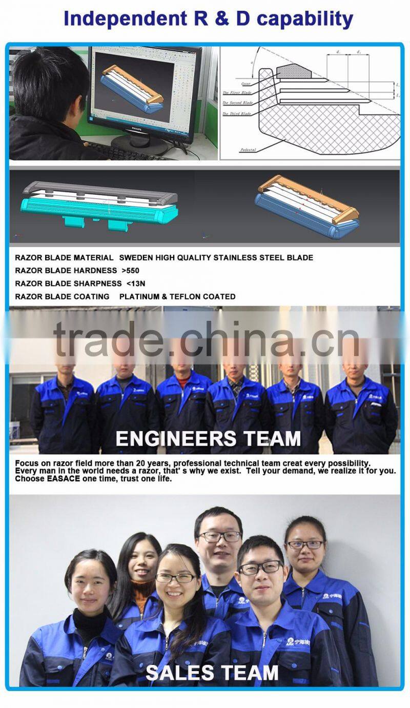 Professional beautiful comb with razor blade