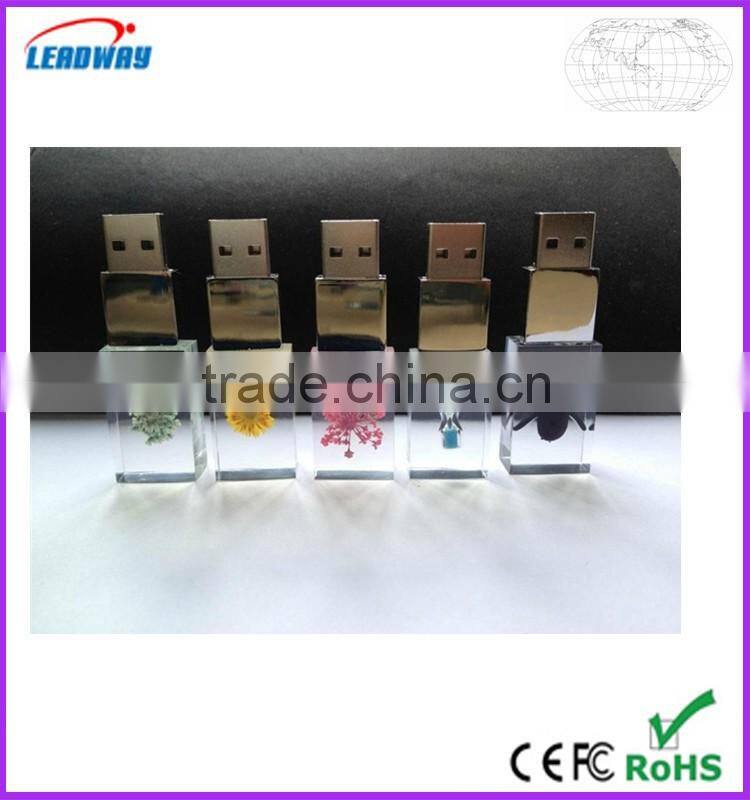 acylic emgrossed logo usb flash drive stock usb stick