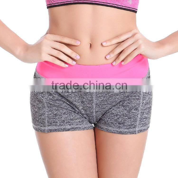 Breathable women girl running shorts gym sports fitness shorts