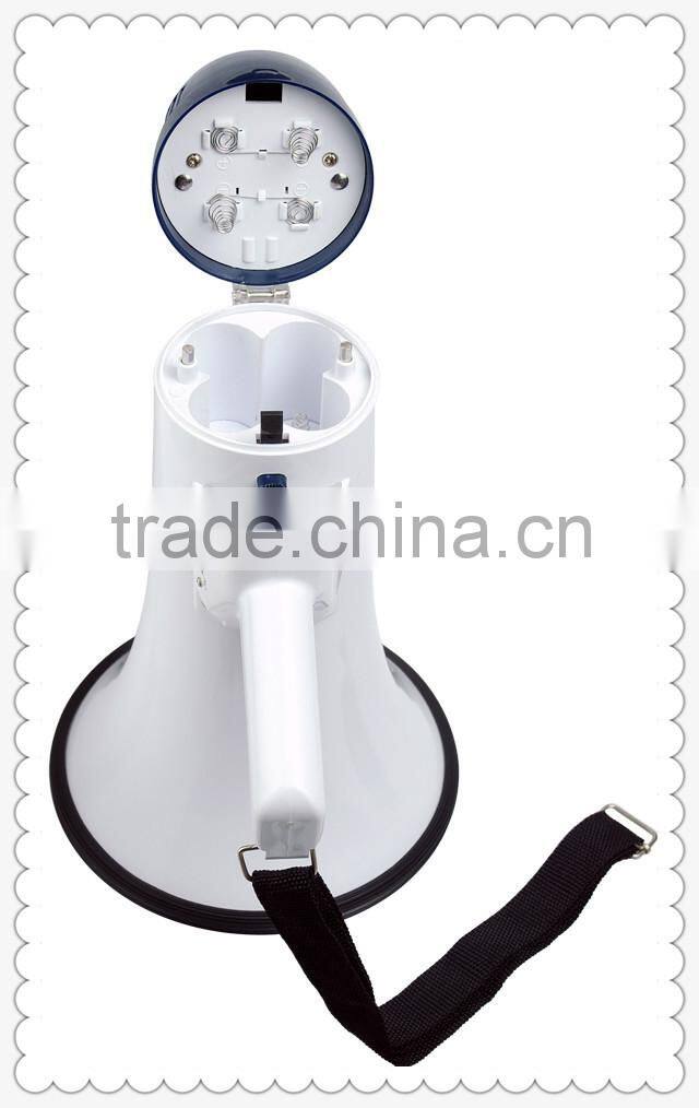 talk and siren switch megaphone with sliding volume control and trigger